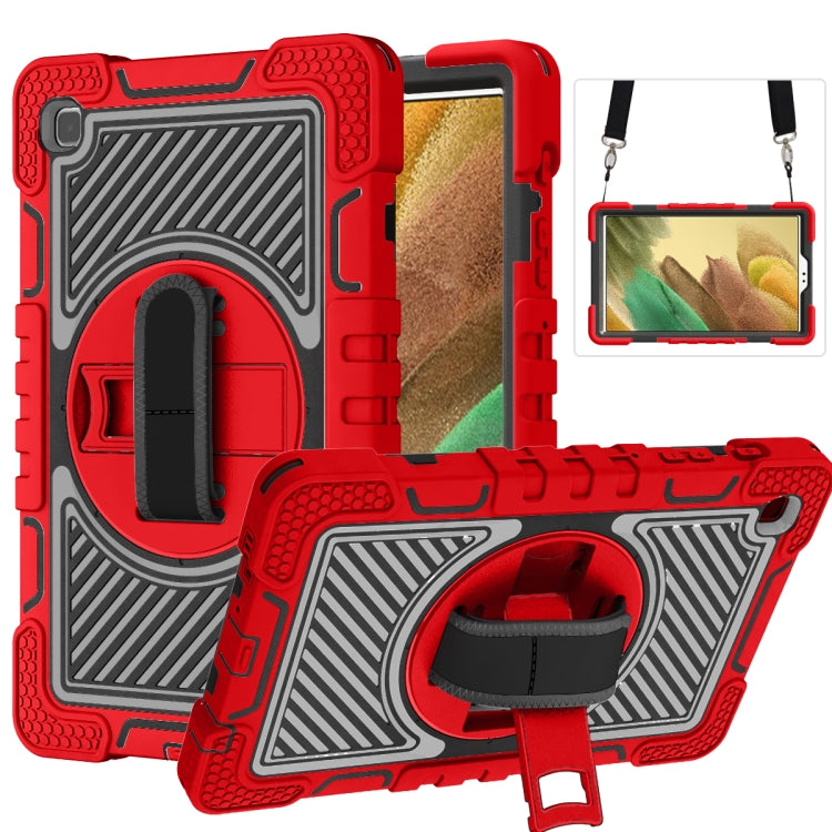 360 Degree Rotation Contrast Color Shockproof Silicone + PC Case with Holder & Hand Grip Strap & Shoulder Strap - HoMEdemic™ 