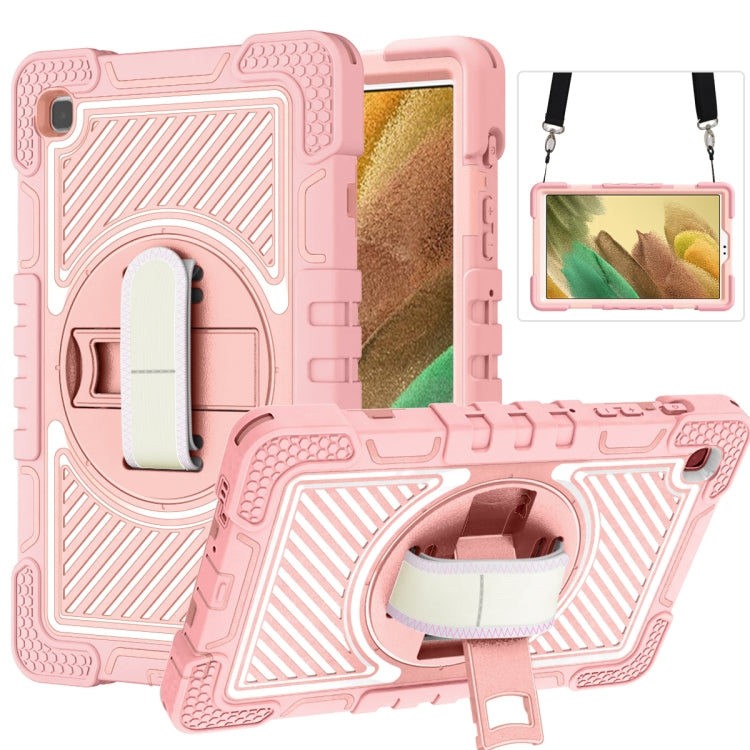 360 Degree Rotation Contrast Color Shockproof Silicone + PC Case with Holder & Hand Grip Strap & Shoulder Strap - HoMEdemic™ 