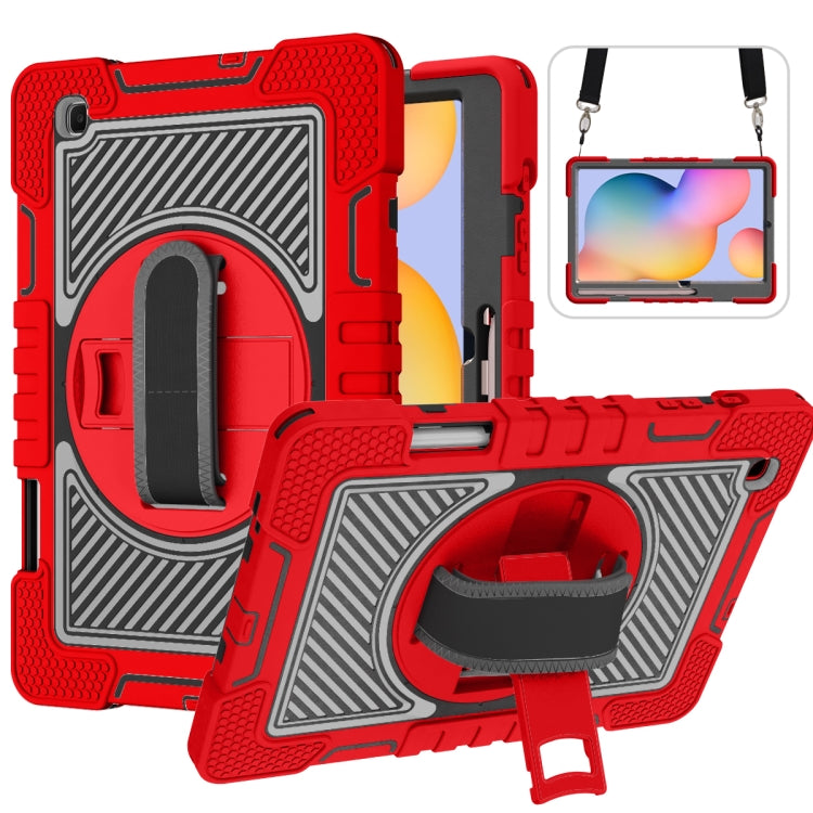 360 Degree Rotation Contrast Color Shockproof Silicone + PC Case with Holder & Hand Grip Strap & Shoulder Strap - HoMEdemic™ 