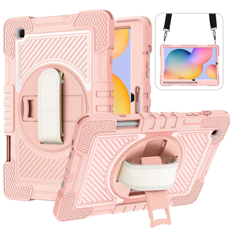 360 Degree Rotation Contrast Color Shockproof Silicone + PC Case with Holder & Hand Grip Strap & Shoulder Strap - HoMEdemic™ 
