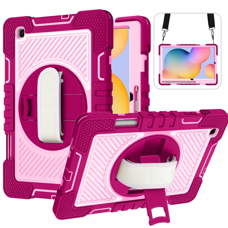 360 Degree Rotation Contrast Color Shockproof Silicone + PC Case with Holder & Hand Grip Strap & Shoulder Strap - HoMEdemic™ 