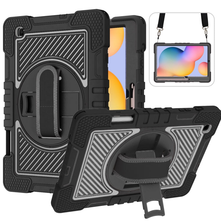 360 Degree Rotation Contrast Color Shockproof Silicone + PC Case with Holder & Hand Grip Strap & Shoulder Strap - HoMEdemic™ 