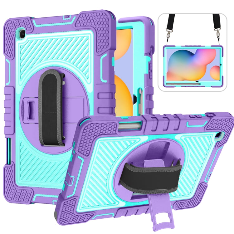 360 Degree Rotation Contrast Color Shockproof Silicone + PC Case with Holder & Hand Grip Strap & Shoulder Strap - HoMEdemic™ 