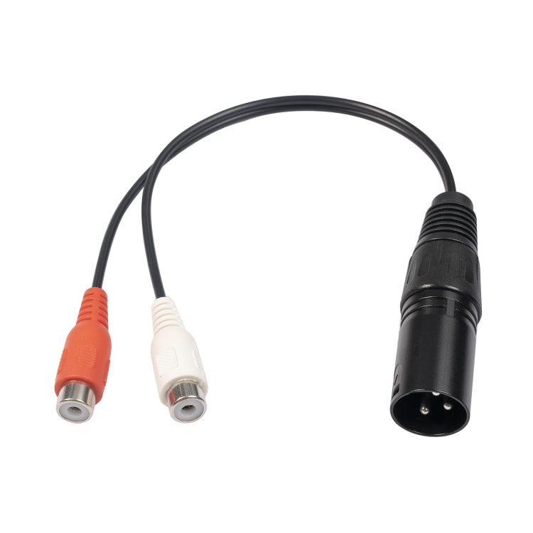3713 3pin XLR Male to 2 x RCA Female Audio Cable, Length: 20cm, XLR M to 2 x RCA F - HoMEdemic™ 