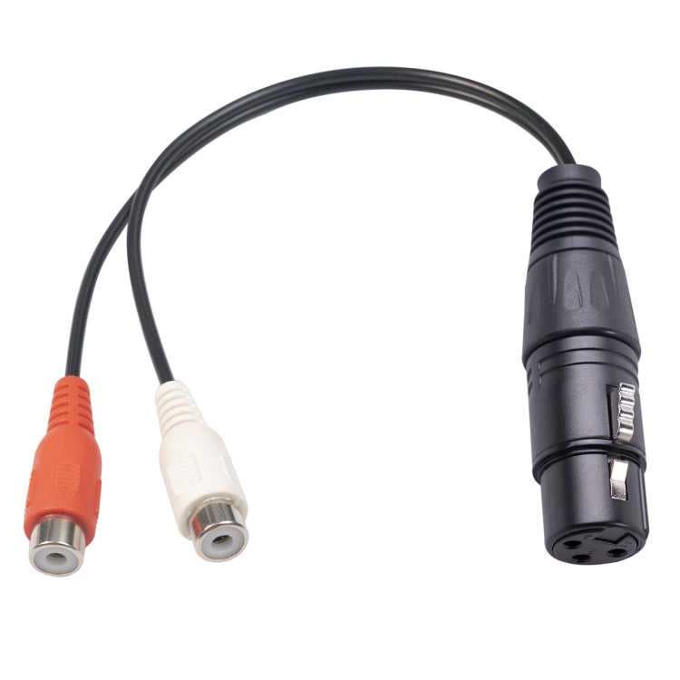 3714 3pin XLR Female to 2 x RCA Female Audio Cable, Length: 20cm, XLR F to 2 x RCA F - HoMEdemic™ 