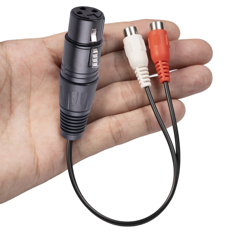 3714 3pin XLR Female to 2 x RCA Female Audio Cable, Length: 20cm, XLR F to 2 x RCA F - HoMEdemic™ 