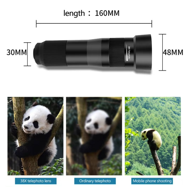 38X Mobile Phone Telephoto Lens Set Monocular Telescope With Tripod - HoMEdemic™ 