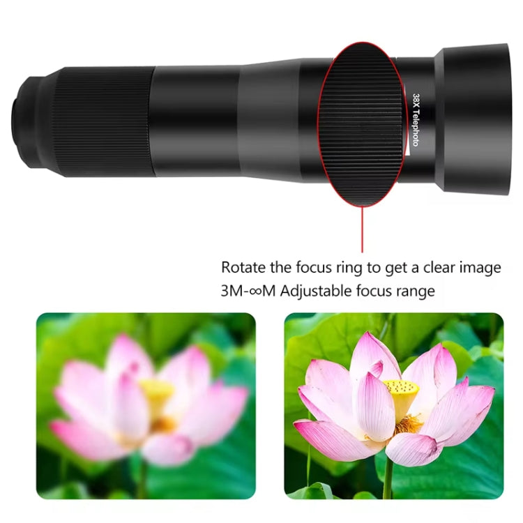 38X Mobile Phone Telephoto Lens Set Monocular Telescope With Tripod - HoMEdemic™ 