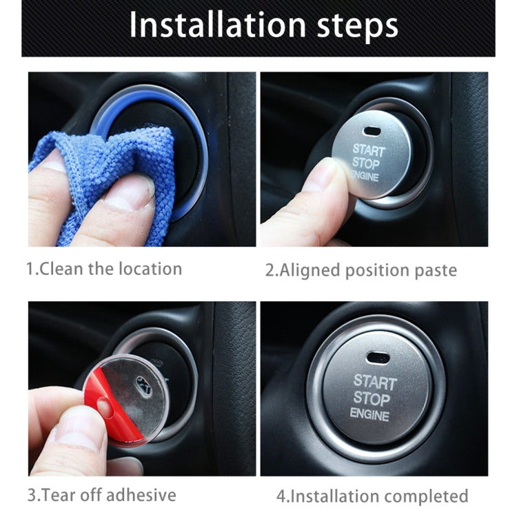 3D Aluminum Alloy Engine Start Stop Push Button Cover Trim Decorative Sticker for Mazda, for Mazda - HoMEdemic™ 