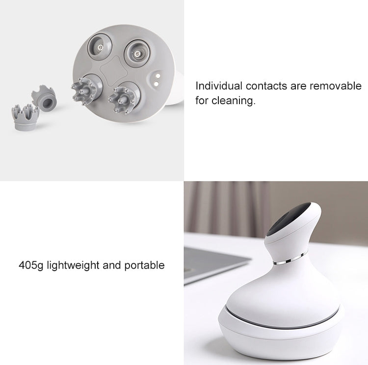 3D Intelligent Electric Head Massager Scalp Massager (White) - HoMEdemic™ 