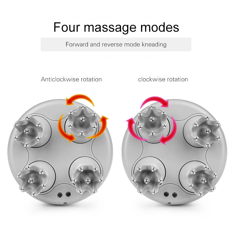 3D Intelligent Electric Head Massager Scalp Massager (White) - HoMEdemic™ 