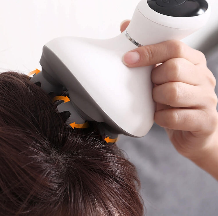 3D Intelligent Electric Head Massager Scalp Massager (White) - HoMEdemic™ 