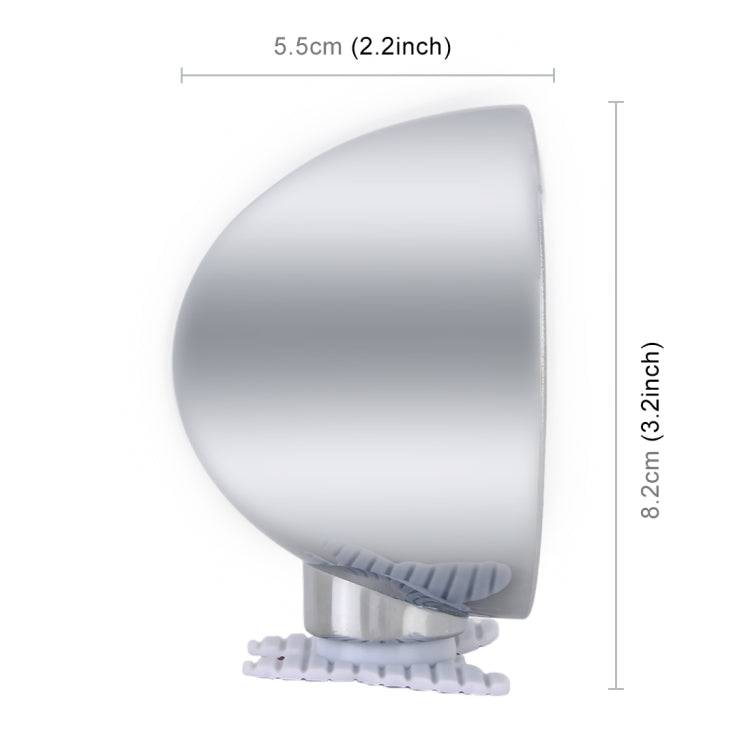 3R-044 Auxiliary Rear View Mirror Car Adjustable Blind Spot Mirror Wide Angle Auxiliary Rear View Side Mirror, 3R-044 (Silver), 3R-044 (White), 3R-044 (Black) - HoMEdemic™ 