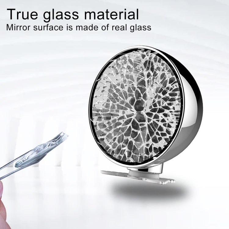 3R-044 Auxiliary Rear View Mirror Car Adjustable Blind Spot Mirror Wide Angle Auxiliary Rear View Side Mirror, 3R-044 (Silver), 3R-044 (White), 3R-044 (Black) - HoMEdemic™ 