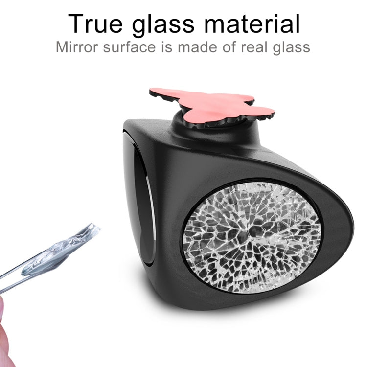 3R-046 360 Degrees Rotatable Right Blind Spot Side Assistant Mirror for Auto Car, Right Black, Right White - HoMEdemic™ 