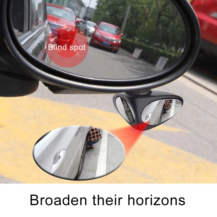 3R-046 360 Degrees Rotatable Right Blind Spot Side Assistant Mirror for Auto Car, Right Black, Right White - HoMEdemic™ 