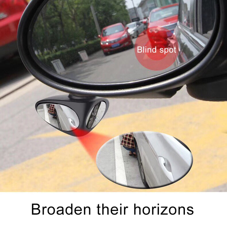 3R-051 360 Degrees Rotatable Left Blind Spot Side Assistant Mirror for Auto Car, Left Black, Left White - HoMEdemic™ 