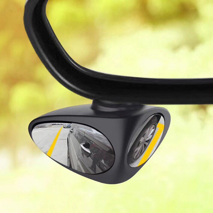 3R-051 360 Degrees Rotatable Left Blind Spot Side Assistant Mirror for Auto Car, Left Black, Left White - HoMEdemic™ 