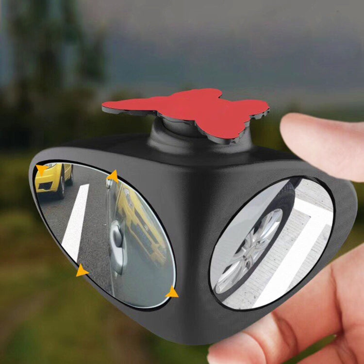 3R-051 360 Degrees Rotatable Left Blind Spot Side Assistant Mirror for Auto Car, Left Black, Left White - HoMEdemic™ 