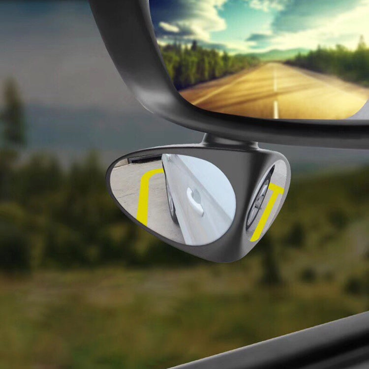 3R-051 360 Degrees Rotatable Left Blind Spot Side Assistant Mirror for Auto Car, Left Black, Left White - HoMEdemic™ 