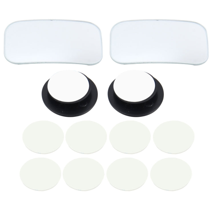 3R-054 2 PCS Car Truck Square Blind Spot Rear View Wide Angle Mirror Blind Spot Mirror 360 Degree Adjustable Wide-angle Mirror, Size: 7*4cm, Size: 7*4cm - HoMEdemic™ 