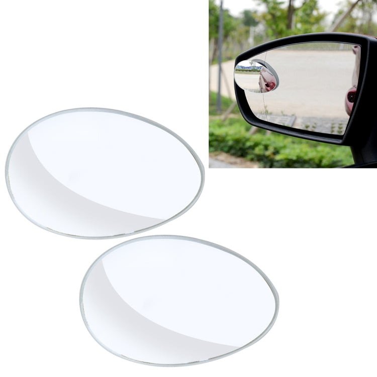 3R-055 2 PCS Car Truck Oval Blind Spot Rear View Wide Angle Mirror Blind Spot Mirror 360 Degree Adjustable Wide-angle Mirror, Size: 6.7*4.5cm, Size: 6.7*4.5cm - HoMEdemic™ 