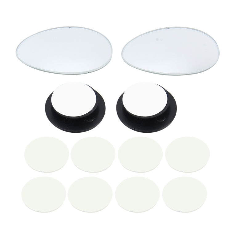 3R-055 2 PCS Car Truck Oval Blind Spot Rear View Wide Angle Mirror Blind Spot Mirror 360 Degree Adjustable Wide-angle Mirror, Size: 6.7*4.5cm, Size: 6.7*4.5cm - HoMEdemic™ 