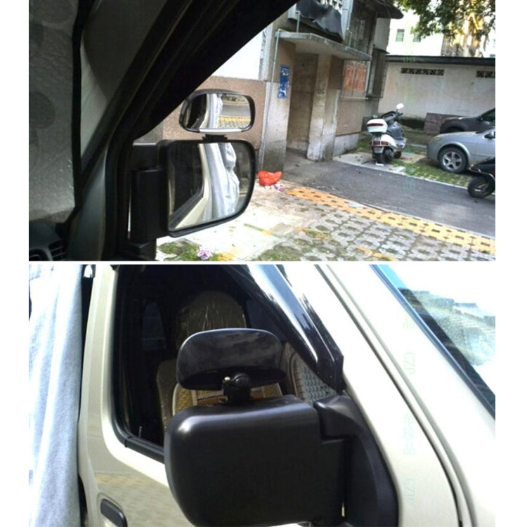 3R-081 Car Blind Spot Side View Wide Angle Convex Mirror Vision Collection Side View Mirror Blind Spot Mirror, 3R-081(Black), 3R-081(Silver) - HoMEdemic™ 