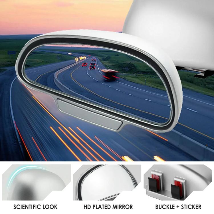 3R-091 Car Blind Spot Left Rear View Wide Angle Adjustable Mirror, 3R-091, 3R-091 (Black) - HoMEdemic™ 