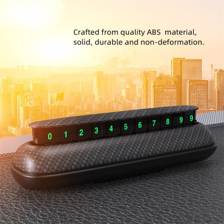 3R-2154 Car Temporary Parking Card Hidden Luminous Phone Number Plate - HoMEdemic™ 