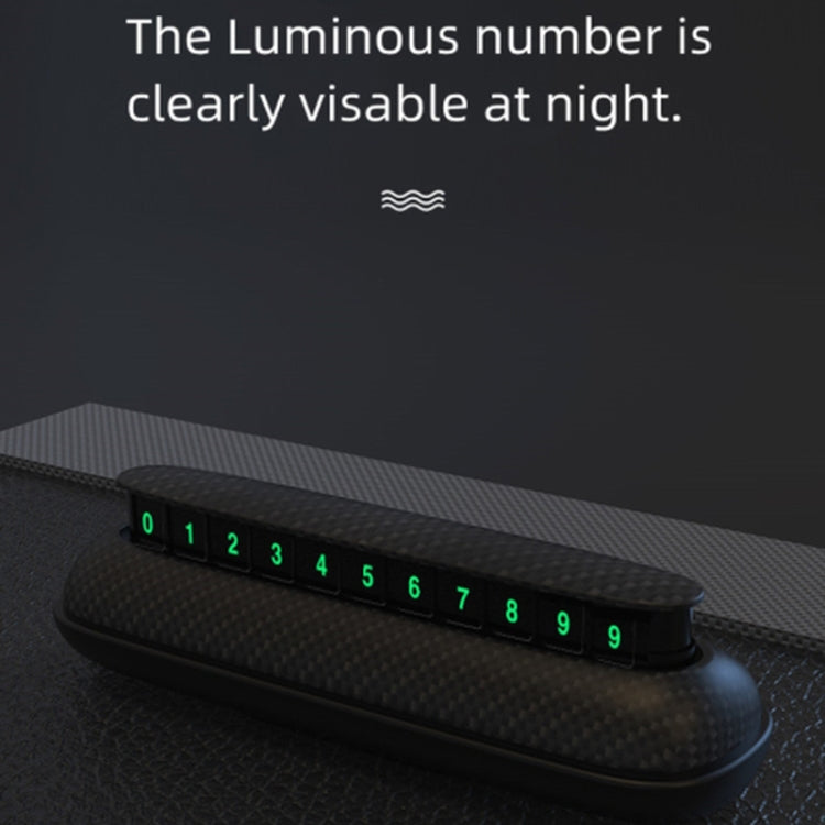 3R-2154 Car Temporary Parking Card Hidden Luminous Phone Number Plate - HoMEdemic™ 