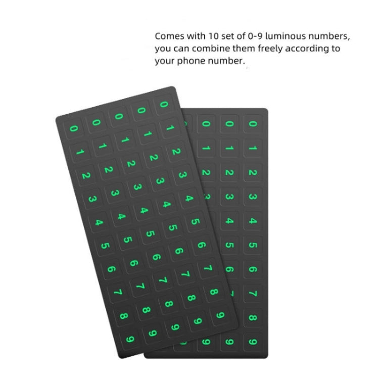 3R-2154 Car Temporary Parking Card Hidden Luminous Phone Number Plate - HoMEdemic™ 