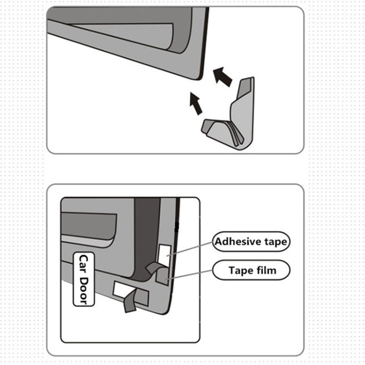 3R 3R-2107 Car Door Anti-collision Rubber Strip Invisible Protection Anti-scratch Aticker(Transparent Black) - HoMEdemic™ 
