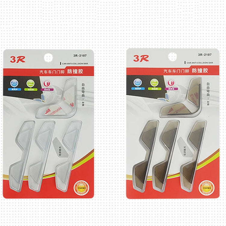 3R 3R-2107 Car Door Anti-collision Rubber Strip Invisible Protection Anti-scratch Aticker(Transparent Black) - HoMEdemic™ 