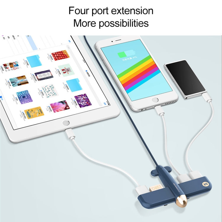 3life-308 5V 0.5A 4 USB Interfaces Air Force One Extender HUB Data Hub, 3life-308 Blue, 3life-308 White - HoMEdemic™ 