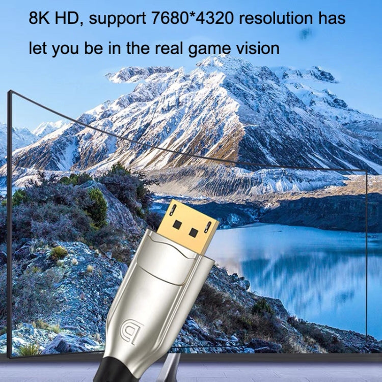 3m 1.4 Version DP Cable Gold-Plated Interface 8K High-Definition Display Computer Cable OD6.0MM 30AWG With Nylon Mesh(Gray) - HoMEdemic™ 