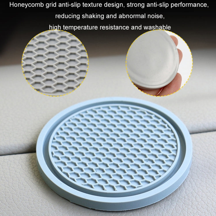 3pcs 7cm Car Diamond-free Water Coaster Interior Anti-slip Mat(Blue) - HoMEdemic™ 