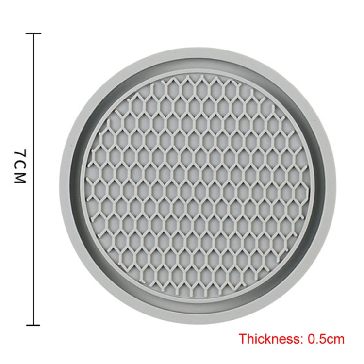 3pcs 7cm Car Diamond-free Water Coaster Interior Anti-slip Mat(Gray) - HoMEdemic™ 