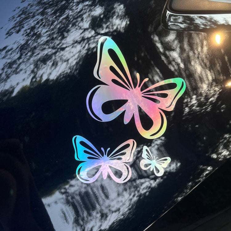 3pcs /Set Butterfly Hollow Car Scratch Decorative Fuel Tank Cap Sticker(Black) - HoMEdemic™ 