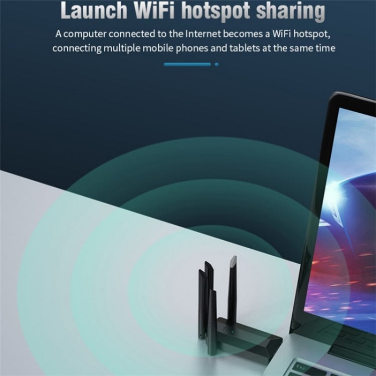 4-Antennas Dual-Band Driver-Free USB3.0 High-Speed Wireless Computer Network Adapter - HoMEdemic™ 