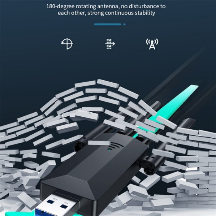 4-Antennas Dual-Band Driver-Free USB3.0 High-Speed Wireless Computer Network Adapter - HoMEdemic™ 