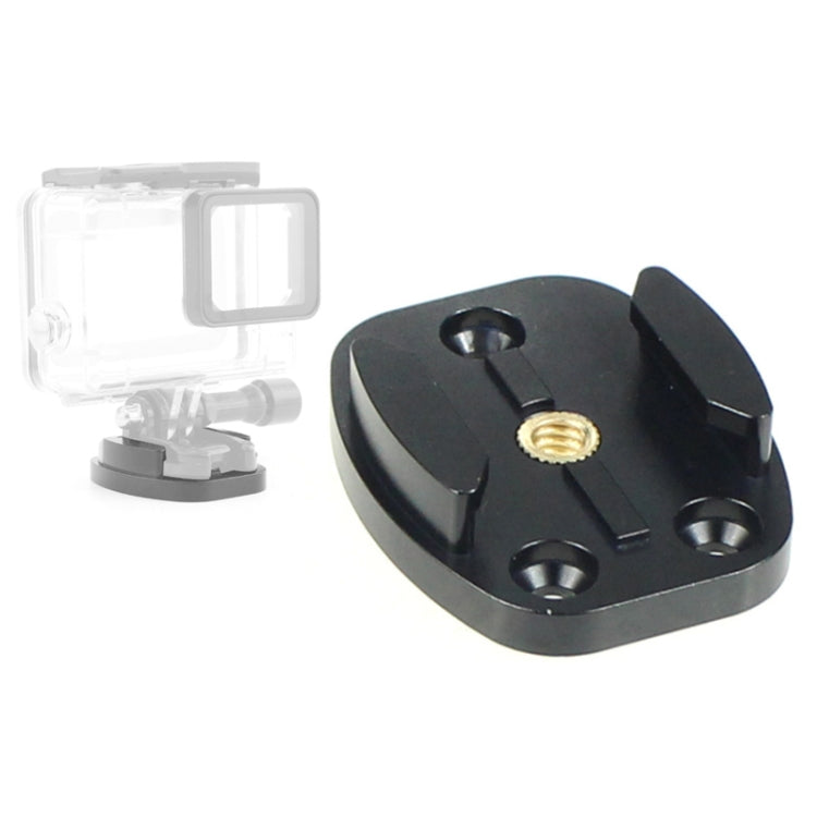 4 Holes Aluminum Quick Release Tripod Mount Base For Sports Camera, Color: Black Embedded Nut - HoMEdemic™ 