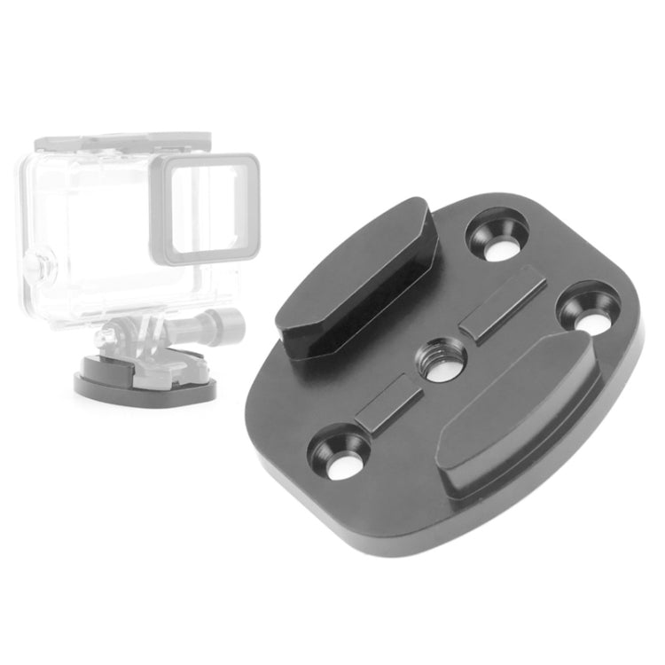 4 Holes Aluminum Quick Release Tripod Mount Base For Sports Camera, Color: Black - HoMEdemic™ 