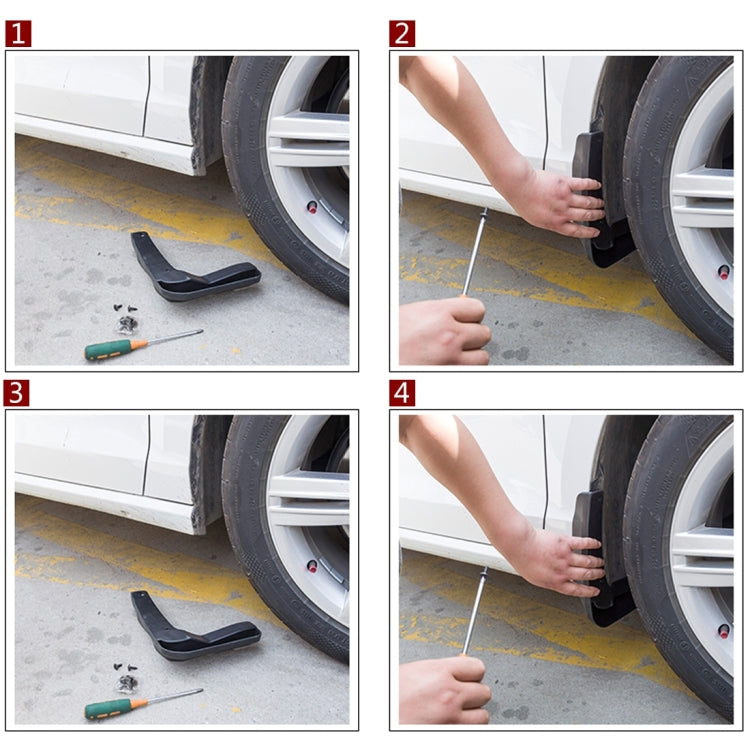 4 PCS Car Auto Semi-Rigid PVC Splash Flaps Mudguards Fender Guard for Audi A4L 2016 Version, For 2016 A4L - HoMEdemic™ 