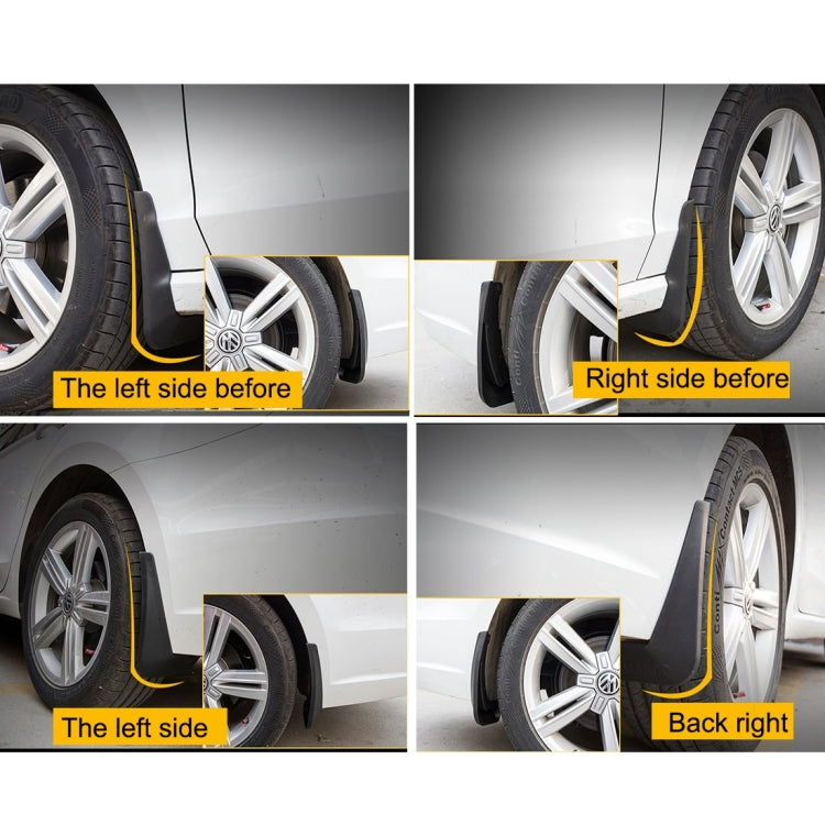 4 PCS Car Auto Semi-Rigid PVC Splash Flaps Mudguards Fender Guard for Audi A4L 2016 Version, For 2016 A4L - HoMEdemic™ 