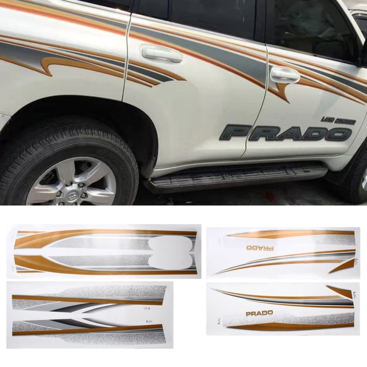 4 PCS SUV Body Decorative Strip Brand Car Streamline Shining Sticker for Toyota Prado 2014 Version, For 2014 Version Prado - HoMEdemic™ 