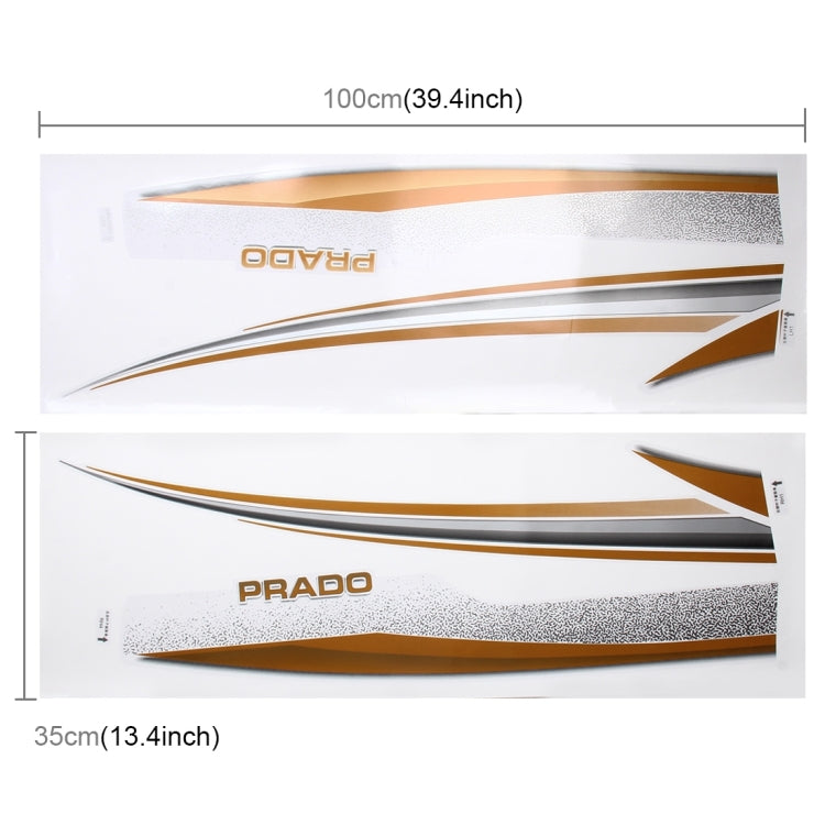 4 PCS SUV Body Decorative Strip Brand Car Streamline Shining Sticker for Toyota Prado 2014 Version, For 2014 Version Prado - HoMEdemic™ 