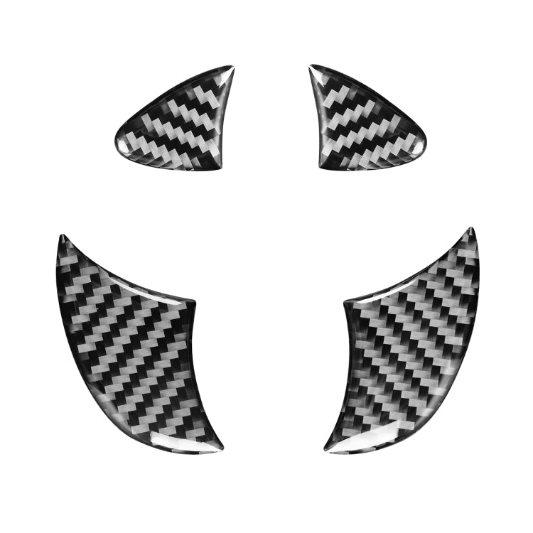 4 PCS / Set Carbon Fiber Car Front Middle Net Logo Decorative Sticker for Toyota 4Runner 2010-2020, Front Middle Net Logo - HoMEdemic™ 