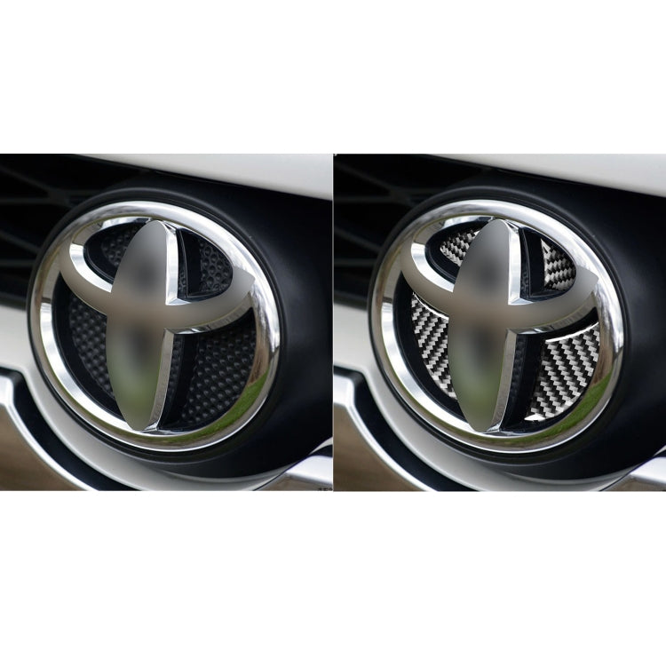 4 PCS / Set Carbon Fiber Car Front Middle Net Logo Decorative Sticker for Toyota 4Runner 2010-2020, Front Middle Net Logo - HoMEdemic™ 