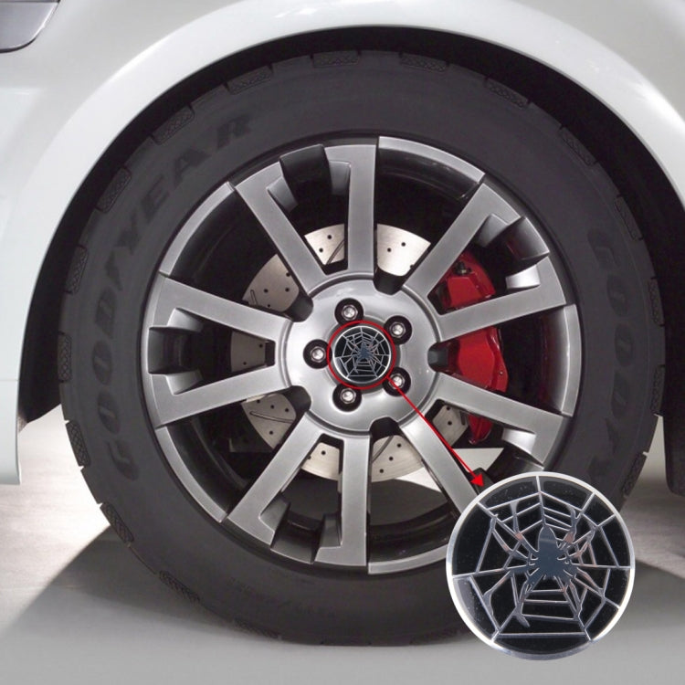 4 PCS Spider Metal Car Sticker Wheel Hub Caps Centre Cover Decoration, Spider - HoMEdemic™ 